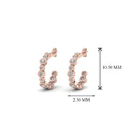 bezel-half-round-cut-diamond-hoop-earring-in-14K-rose-gold-FDEAR86441-NL-RG
